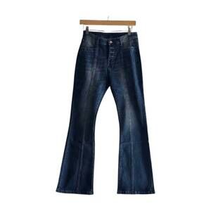 NEW ORIGINHEY women's high waisted flared jeans in deep blue